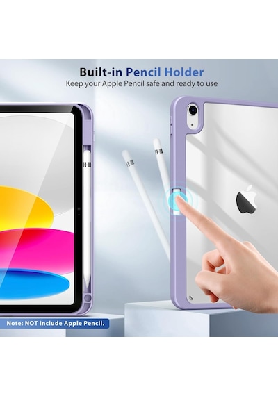 Apple İpad Uyumlu Air 11inç M4/m3/m2 2026-2024 Kılıf Grafiti Şeffaf Kalem Bölmeli
