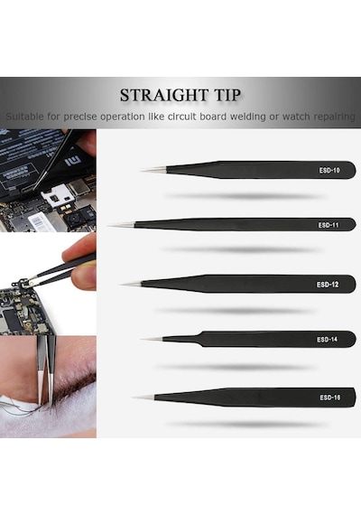 Uf Tools Esd 9 Parça Paslanmaz Çelik Cımbız Seti