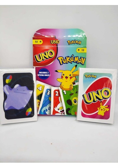 Pokemon Temalı Uno Oyun Kartları 108 Kart