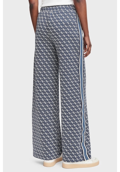 Guess Allover Jacquard 4g Logolu Wide Leg Bol Paça Pantolon V6yb27k5181 Kadın Pantolon V6yb27 K5181 Fbır Lacivert