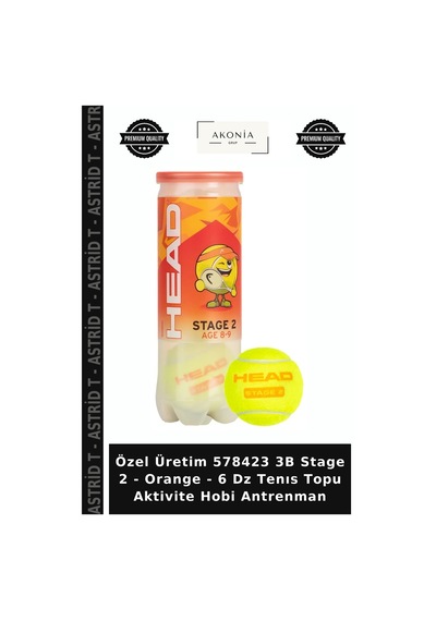 Özel Üretim 578423 3b Stage 2 - Orange - 6 Dz Tenıs Topu Aktivite Hobi Antrenman