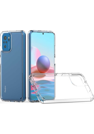 Xiaomi Redmi Note 10S Kılıf Zore Coss Şeffaf Sert Silikon Kılıf Renksiz