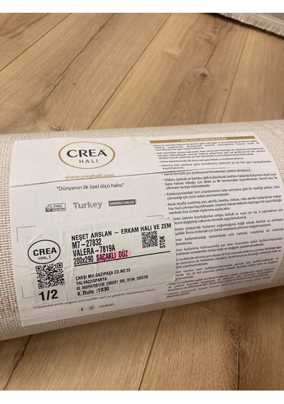 Crea Halı Valera 7819a %100 Akrilik 200x290 Ebatlı+8 Mm+yatışmaz