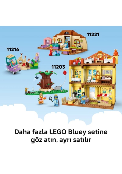 LEGO® Bluey Parçalarla İnşa Edilen Bluey Ailesi 11217 - 5 Yaş ve Üzeri için Karakterler İçeren Oyuncak Yapım Seti (466 Parça)