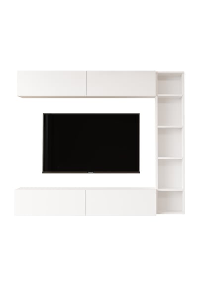 Robin Home Tara Tv Ünitesi Kitaplık Duvara Monte Beyaz