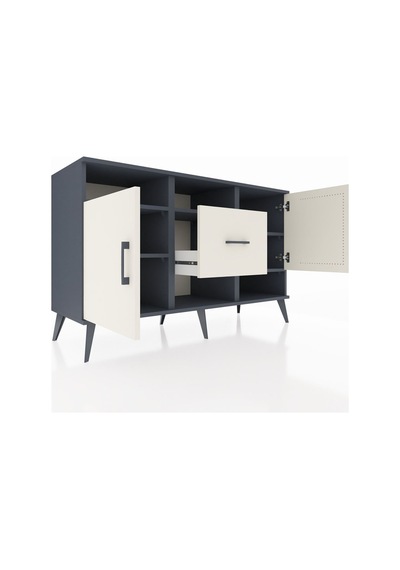 Hyperion Konsol 5 Raflı Tek Çekmeceli 2 Kapaklı 132x44x83 Antrasit-aytaşı Aytaşı Hyperion Konsol 5 Raflı Tek Çekmeceli 2 Kapaklı 132x44x83 Antrasit-aytaşı Aytaşı