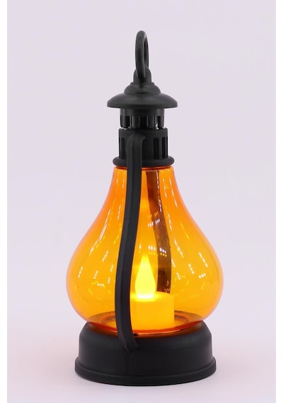 Led Mum Vintage Retro Gaz Lambası Tipi Pilli Dumansız Alevli Dekoratif Yapay Mum Işıldak El Lambası