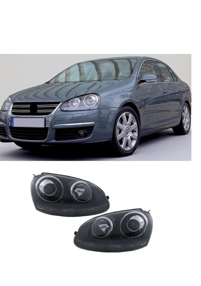 Vw Jetta 2005.2011 Uyumlu Siyah Zemin R32 Mercekli Far