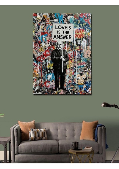Kanvas Tablo Love İs The Answer 100cmx140cm