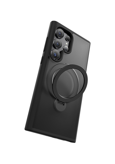 Galaxy S26 Ultra Uyumlu Kılıf M-safe Şarj Özellikli Benks Standlı Mist Protective Kapak Siyah Siyah