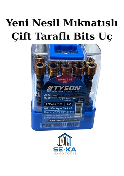 Yeni Nesil Mıknatıslı Çift Taraflı Bits Uç Profesyonel Pratik Vidalama Ucu Pz2 X 65 Mm 10 Adet