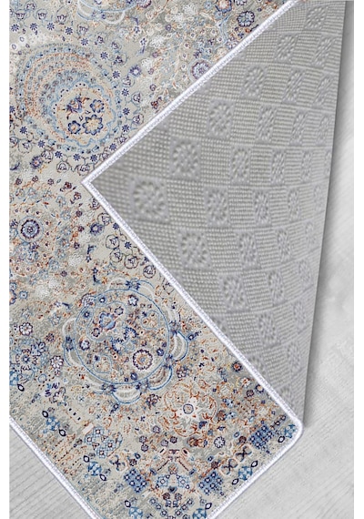 Rovigo Home Dijital Baskı Yıkanabilir Kaymaz Taban Salon Halısı RVG0281-SD1124 Çok Renkli