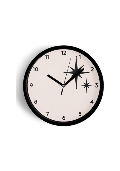 Modern Tasarım Duvar Saati - 25cm - Önü Camlı Siyah Kasa - Sessiz Mekanizma-jh0349 Siyah