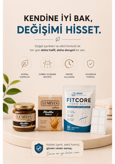 Waw Fıtcore 30 Adet Form Bant + 150g Lumiyes Hindiba Kahvesi Kombini