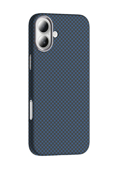 Apple Uyumlu iPhone 16 Kılıf M-safe Şarj Özellikli Karbon Fiber Görünümlü Gros Kılıf Lacivert Lacivert