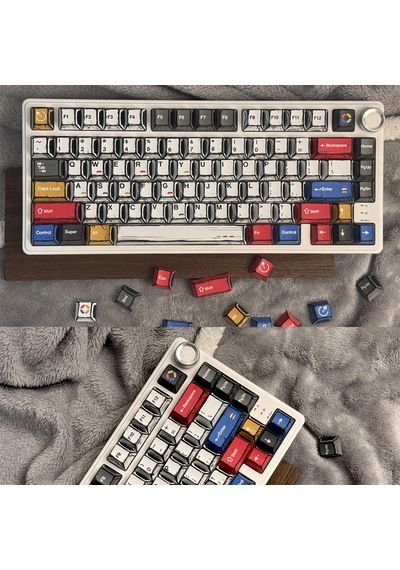 Karışık Keycaps  Yükseklik 136 Tuşları Tam Set Klasik Basit Tarzı Mekanik Klavye Keycaps 1