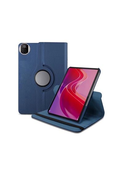 Huawei Honor Pad X7 360 Tablet Deri Kılıf - Lacivert Arka Kapak