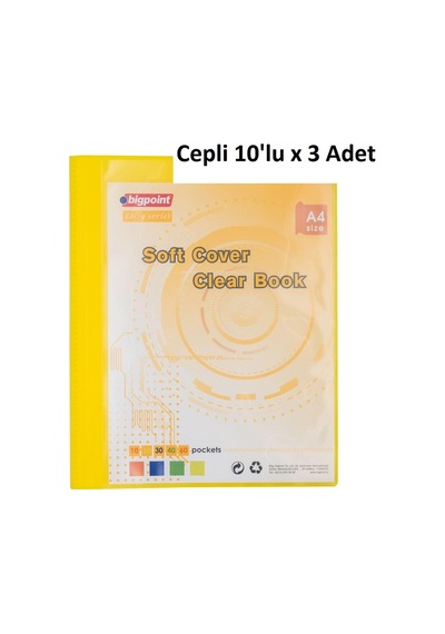 Bigpoint Lolly Serisi Soft Sunum Dosyası Cepli 10'lu Sarı X 3 Adet Diğer