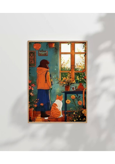 Çerçevesiz Poster Doğal Işık Ve Çiçekler