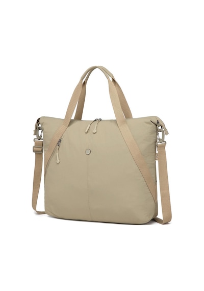 Smart Bags Mikro Poly Kumaş Büyük Boy Kadın Omuz Çantası 3335 Vizon