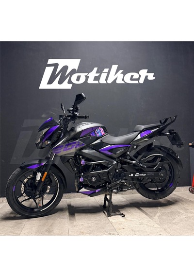 Bajaj Pulsar Ns200 Mor Detay Tasarım Sticker Ettiket Modeli