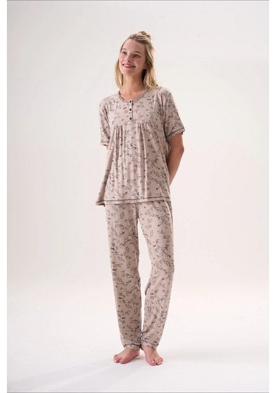 Etoile 26504 Yarım Kol Pijama Takım VİZON