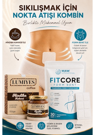 Waw Fıtcore 30 Adet Form Bant + 150g Lumiyes Hindiba Kahvesi Kombini