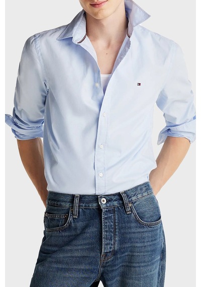 Flex Poplın Kent Collar Sf Shırt Erkek Mavi Gömlek - Mw0mw38137 Mavi