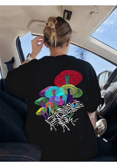 Noıssey Urban Pop Graphic Kadın Tişört Koleksiyonukod 5564 Siyah