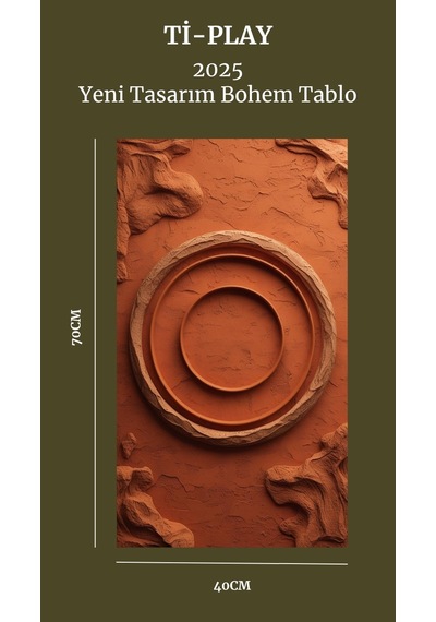 Bohem Tablo Zen Çemberi Manevi, Sıcak Ton Ve Renkler Bohem Duvar Sanatı Çerçevesiz Poster