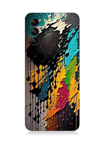Samsung Galaxy M34 Uyumlu Tuvaldeki Pastel Boyalar Desenli Silikon Kılıf