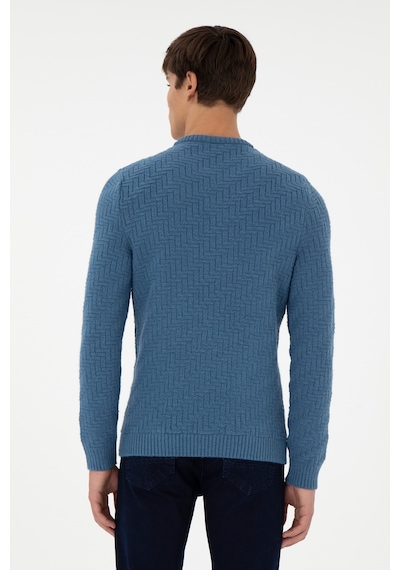 U.S. Polo Assn. Erkek Slim Fit Bisiklet Yaka Saks Kazak 50297050-VR032 U.S. Polo Assn. Erkek Slim Fit Bisiklet Yaka Saks Kazak 50297050-VR032