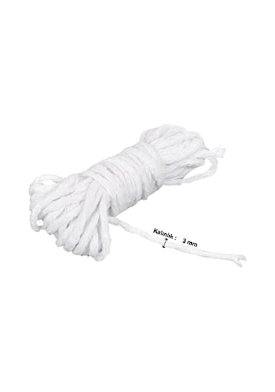 X-perk İp Mum Fitili 5 Metre Çap 3 Mm 50 x 22
