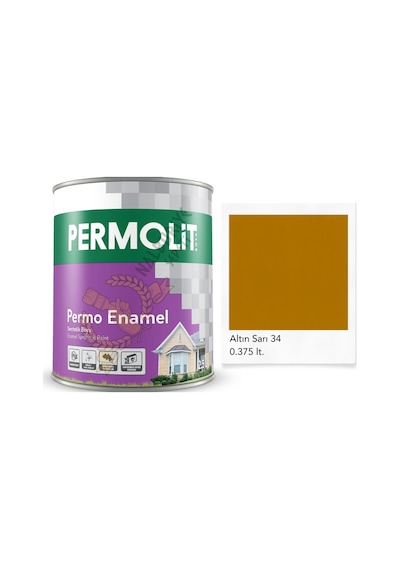 Permolit Enamel Sentetik Yağlı Boya Altın Sarı 0.375 Lt. 350 ML