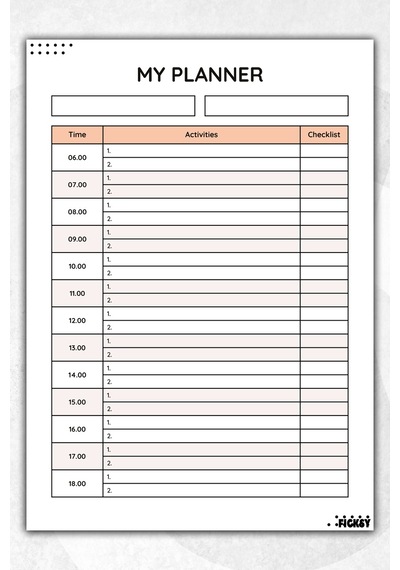 Zamansız Çok Amaçlı Günlük Haftalık Aylık Planlayıcı - A4 Ebat Yapılacaklar - 30 Yaprak - Planner - 2639 Çok Renkli