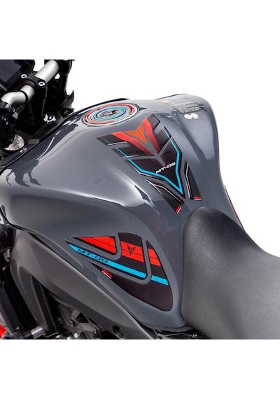 GP Kompozit Yamaha MT-09 2021-2023 Uyumlu Tank Pad Seti Kırmızı-Gri