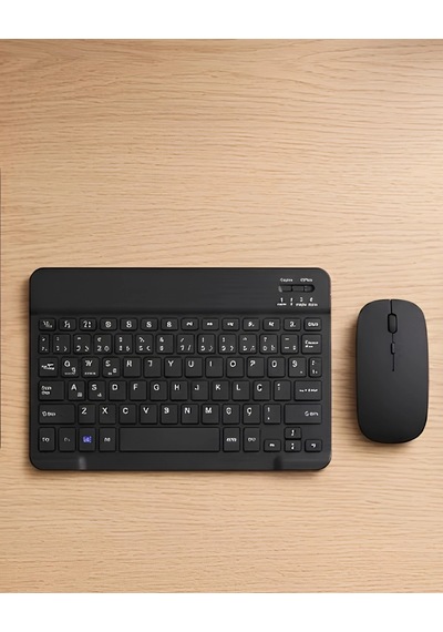 Hubrendy  Sessiz Tuşlu Kablosuz Klavye Mouse Seti Çoklu Cihaz Uyumlu