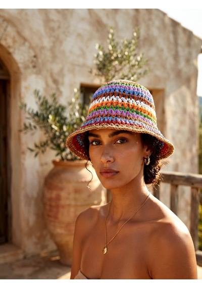 Brandsmiths Carnival Weave Hat Sarı