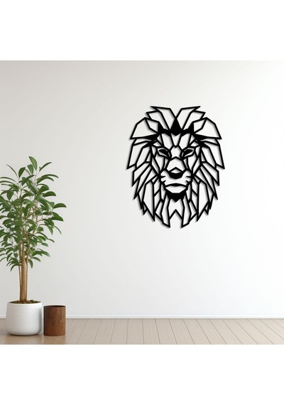Modern Aslan Sanatı Metal Duvar Dekoru