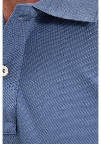 Tudors Erkek Slim Fit Dar Kesim Premium Seri %100 Pamuk Yumuşak Dokulu Merserize Lacivert Polo Yaka Tişört-50925