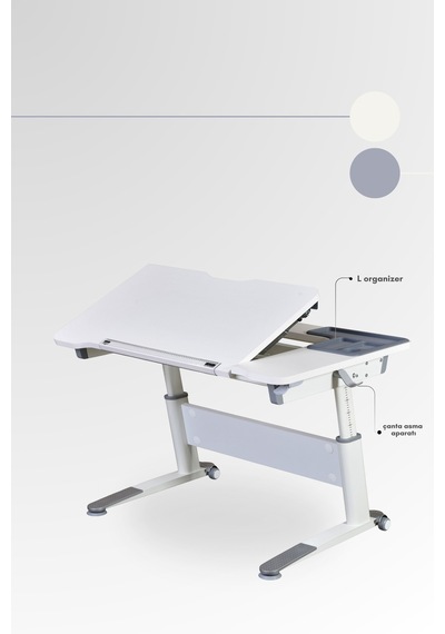 Sirius Simple Yükseklik Ve Eğim Ayarlı, Bilgisayar Ve Ofis Masası, Modern Ekru Çalışma Masası Gri Gri Sirius Simple Yükseklik Ve Eğim Ayarlı, Bilgisayar Ve Ofis Masası, Modern Ekru Çalışma Masası Gri Gri