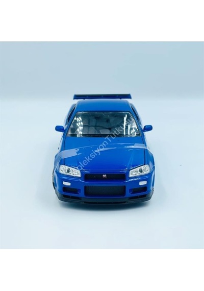 Welly 1/24 Nissan Skyline Gtr R34 Model Araba Mavi