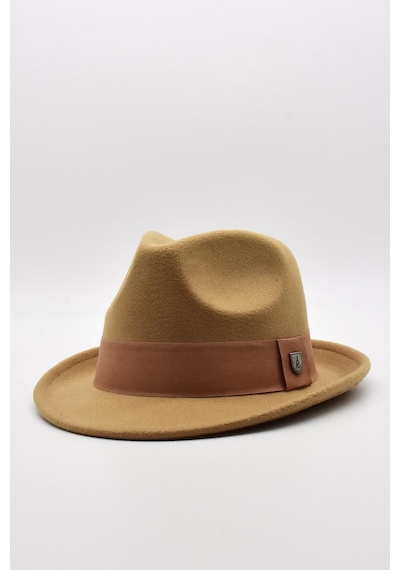 Külah Erkek Bej Keçe Trilby Fötr Şapka - Bej