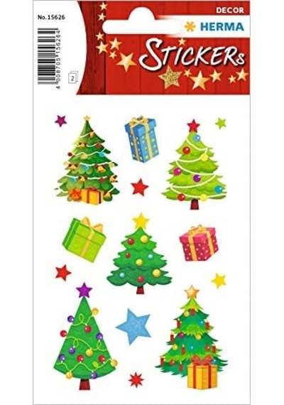 15626 Çıkartma Noel Ağacı Kağıt, Kendinden Yapışkanlı, Kalıcı, 2 Yaprak / 30 Çıkartma