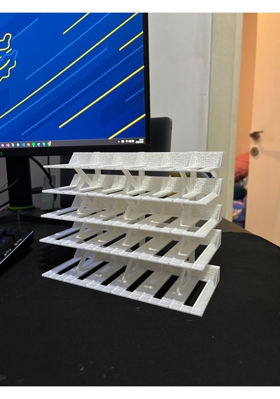 Hot Wheels Uyumlu 30 Araçlık Stand 1/64 Beyaz