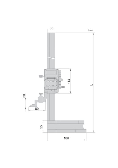Insize 1156-300-Makaralı Tek Sütun Dijital Mihengir