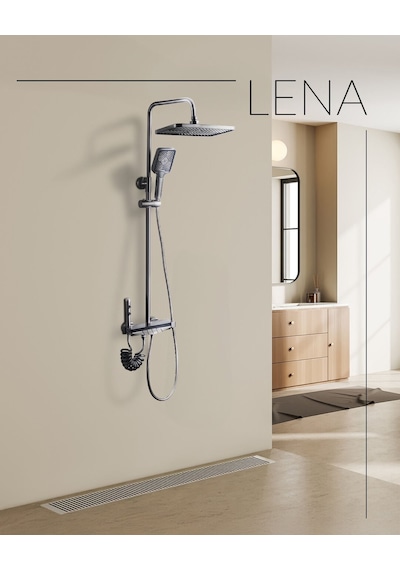 Lena Piano Banyo Yağmur Duş Sistemi Acar 30.01.191 Açık Gri