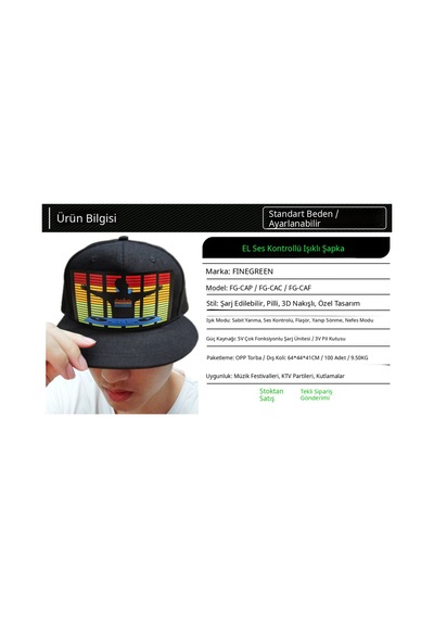 Ses Kontrollü Led Işıklı Parti Şapkası Müziğe Duyarlı El Panel Snapback Kep, Ritimle Yanıp Sönen Işıklı Festival, Konser, Parti Ve Sahne Şapkası Diğer Ses Kontrollü Led Işıklı Parti Şapkası Müziğe Duyarlı El Panel Snapback Kep, Ritimle Yanıp Sönen Işıklı Festival, Konser, Parti Ve Sahne Şapkası Diğer