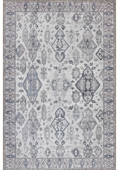 Stonart Eskitme Vintage Desenli Gri Otantik Yıkanabilir Şönil Halı Al 452 gri