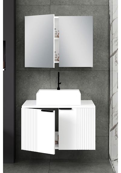 %100 Mdf 80 Cm Chester Banyo Dolabı Beyaz %100 Mdf 80 Cm Chester Banyo Dolabı Beyaz